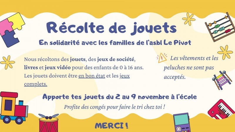 R&eacute;colte de jouets